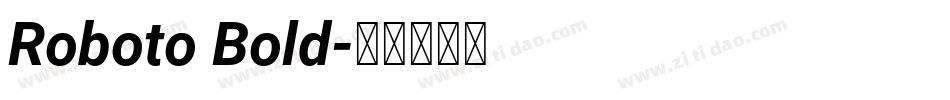 Roboto Bold字体转换